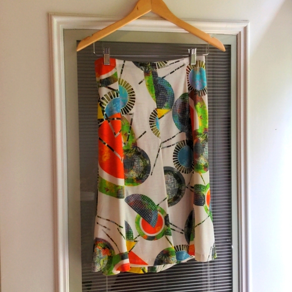 NWT Nina J Couture Vintage Y2K Bulgari Orange Size M Midi Flowy Skirt - Picture 1 of 7